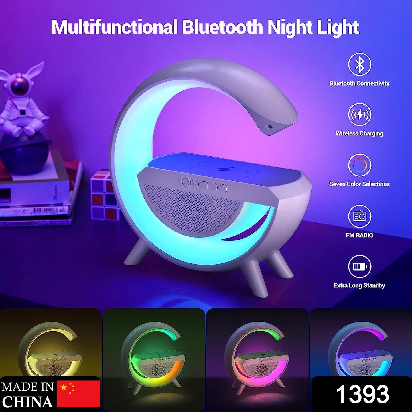Led Night Lamp With Bluetooth Speaker