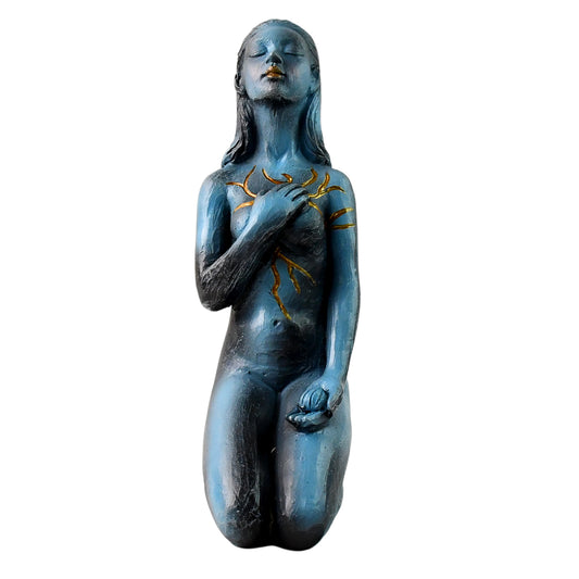 Blue Resin Sculpture