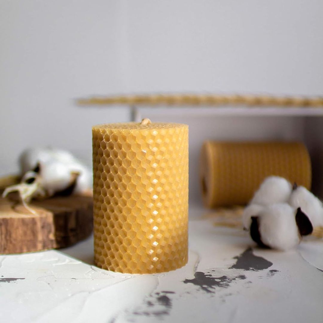Small Bee Wax Candle Gift Home Decor Table Decor