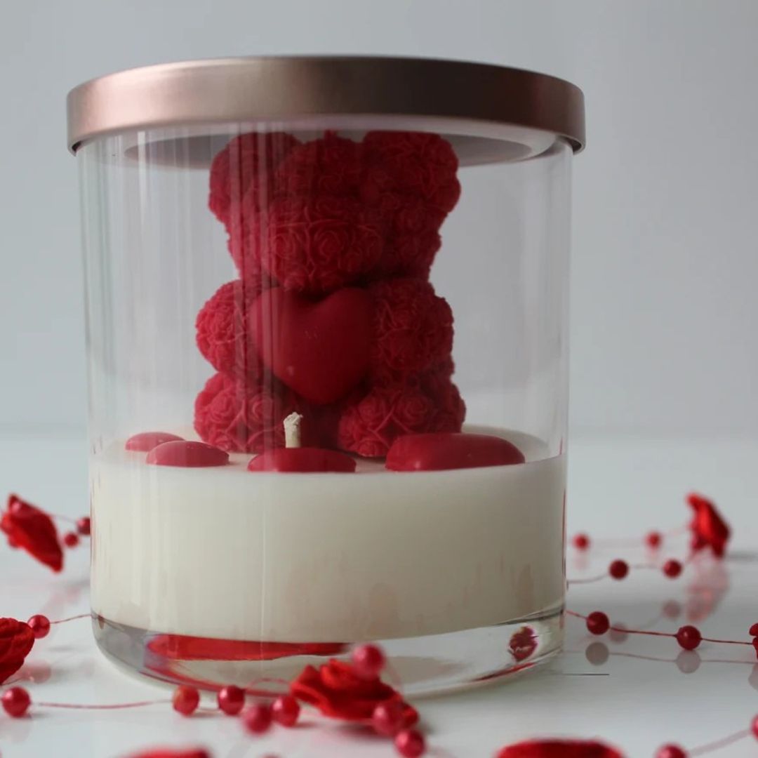 Teddy Candle Jar Valentines Gifts For Her