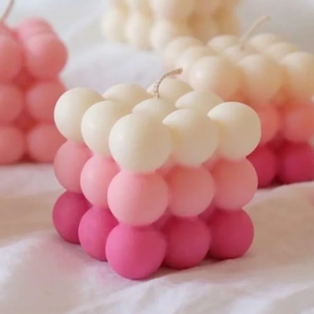 Triple Colored Bubble Candle Best Valentine Gift For Girlfriend