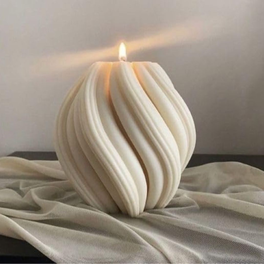Swirl Candle Gift Home Decor Table Decor