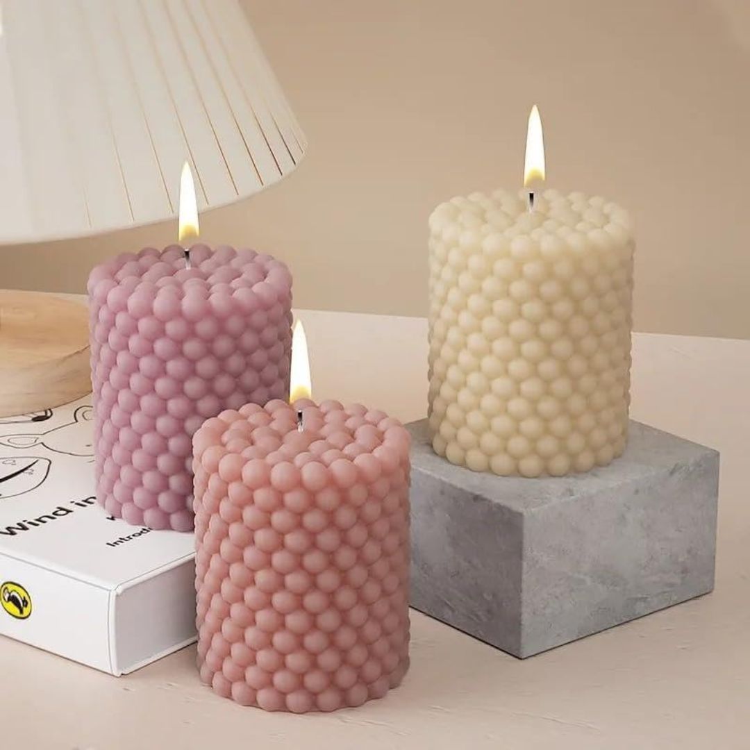 Pearl Candle Gift Antique Home Decor Set of 2
