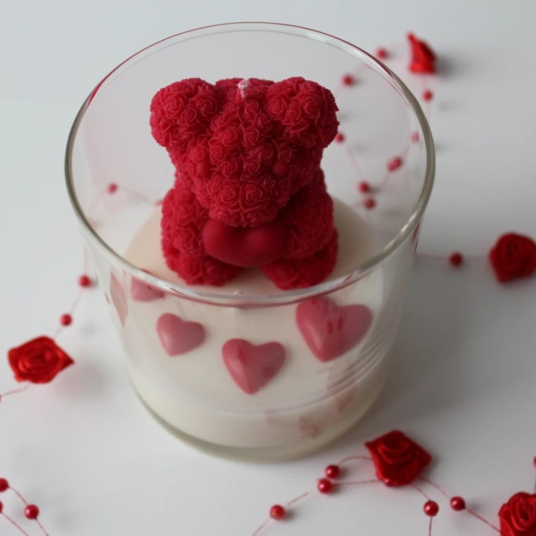 Teddy Candle Jar Valentines Gifts For Her