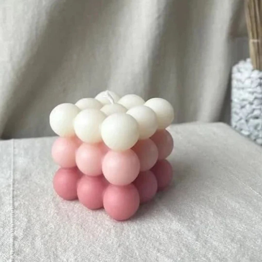 Triple Colored Bubble Candle Best Valentine Gift For Girlfriend