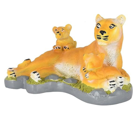 Handcrafted Tiger Family Decorative Showpiece for Living Room