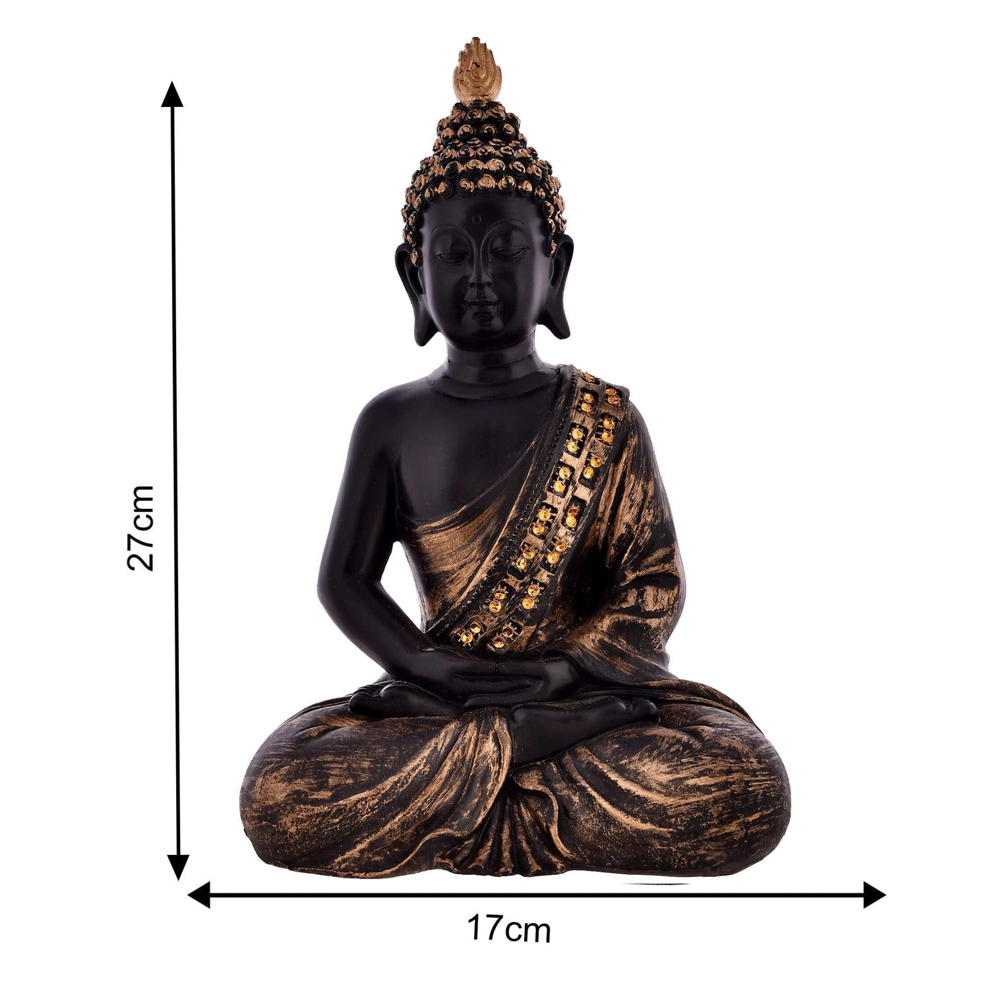 Polyresin Meditating Lord Buddha Figurine | Multicolor Showpiece