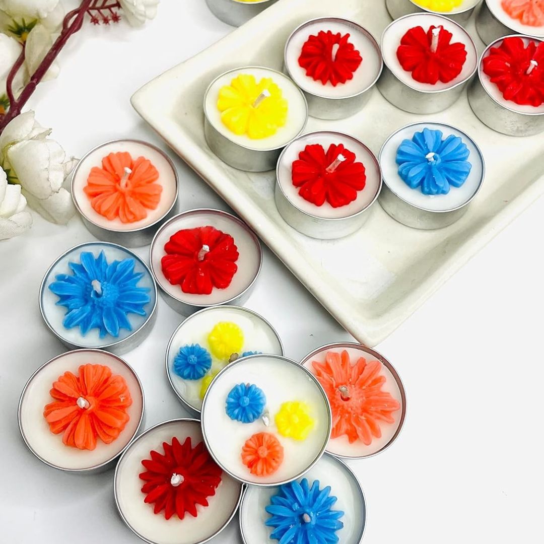Flower Tealight Candle Gift Antique Home Decor Table Decor