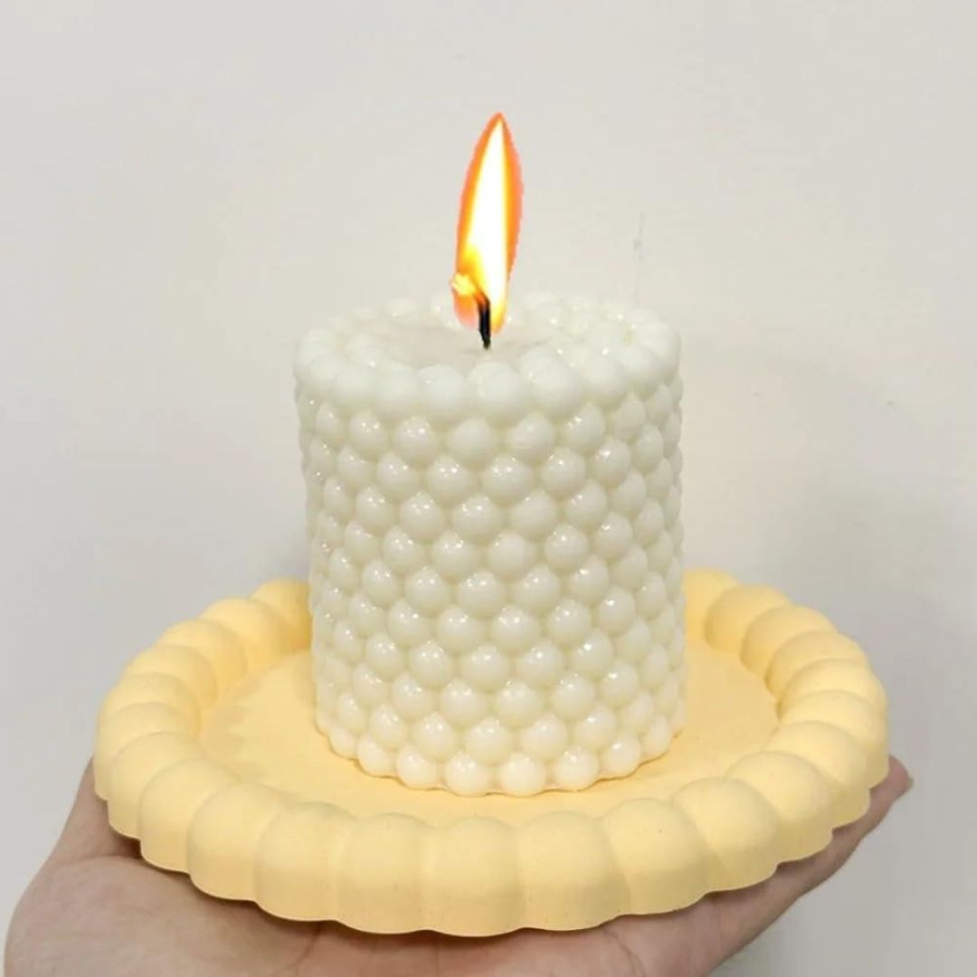 Pearl Candle Gift Antique Home Decor Set of 2