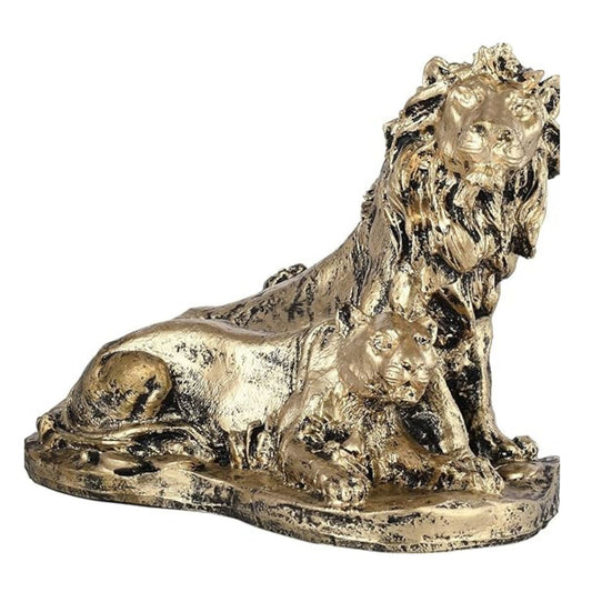 Antique Finish Lion Pair Decorative Showpiece for Home