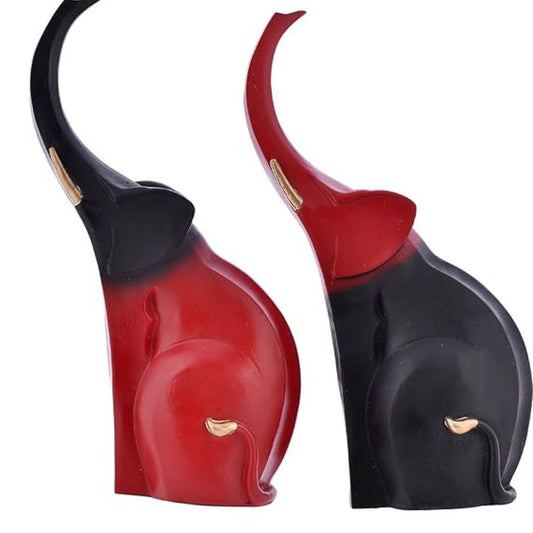 Elegant Elephant Pair Statue | Decorative Figurine for Living Room