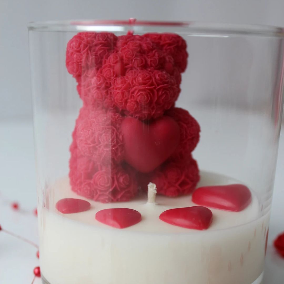Teddy Candle Jar Valentines Gifts For Her