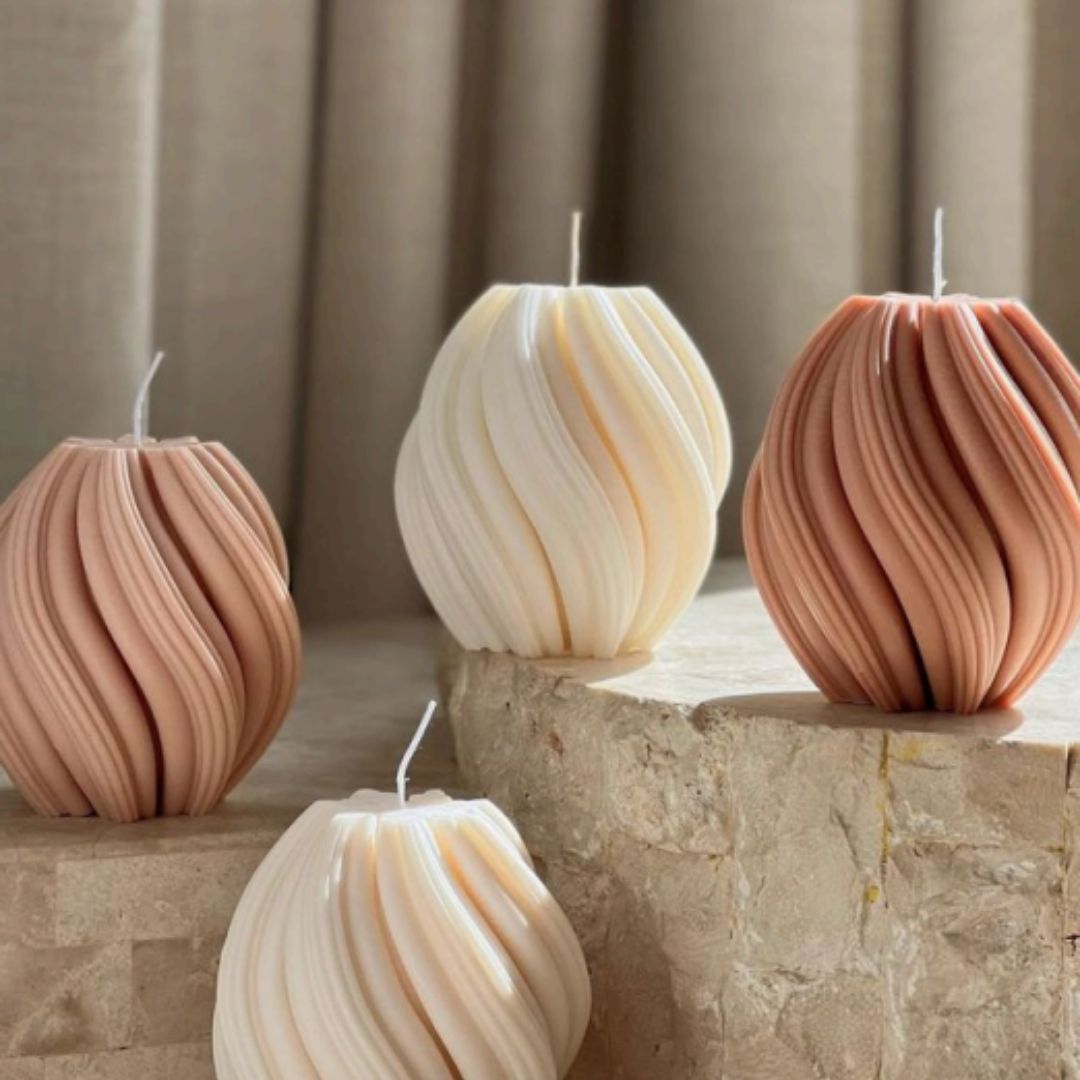 Swirl Candle Gift Home Decor Table Decor