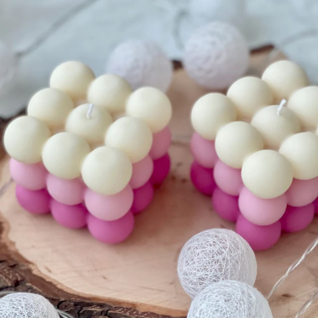 Triple Colored Bubble Candle Best Valentine Gift For Girlfriend