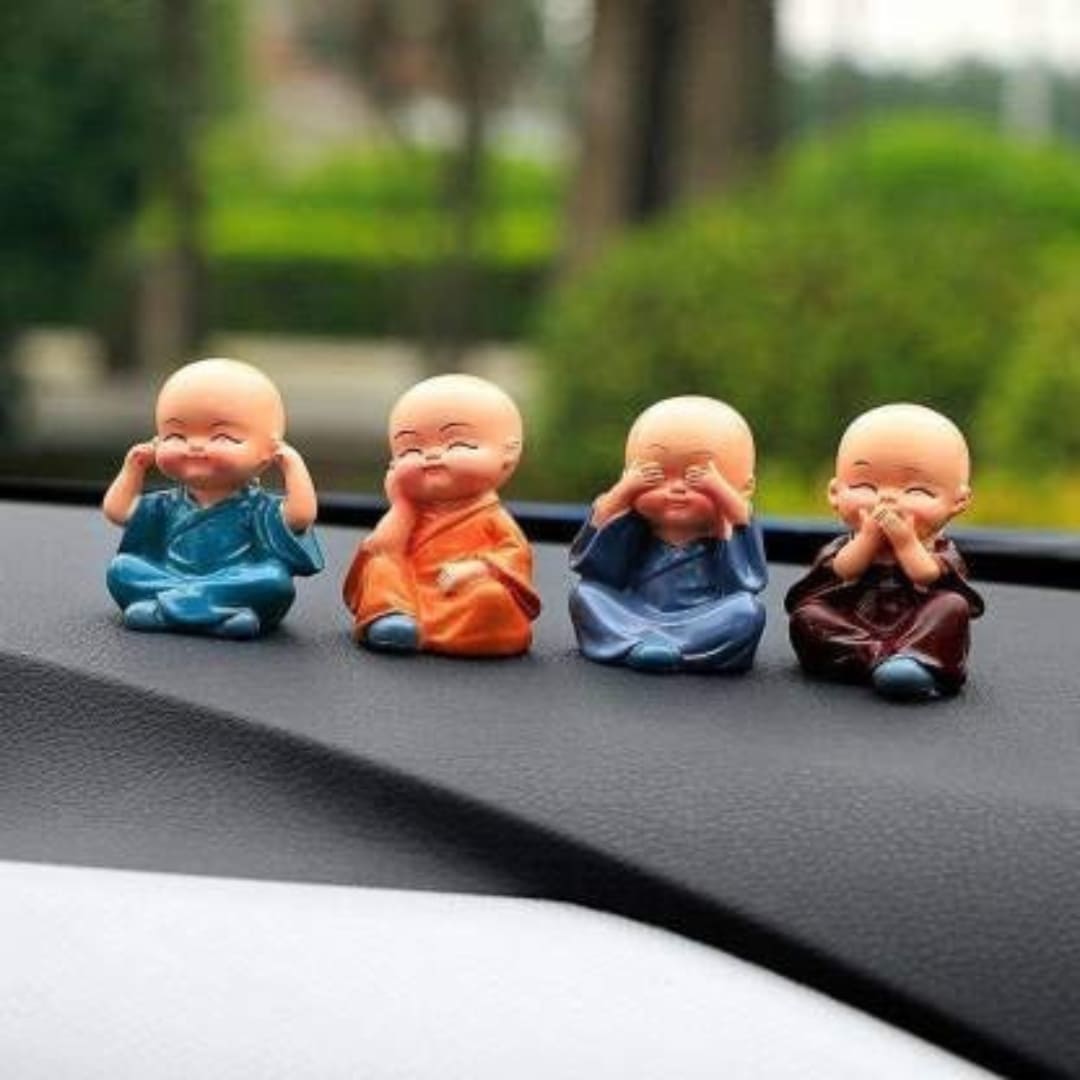 Set f 4 monk statue, sculpture, figurine