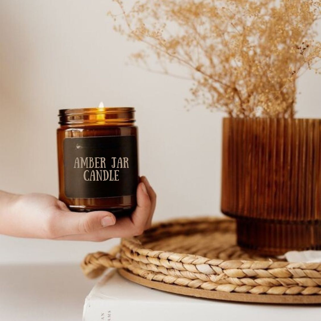 Set of 3 Amber Jar Candle Anniversary Gifts For Her