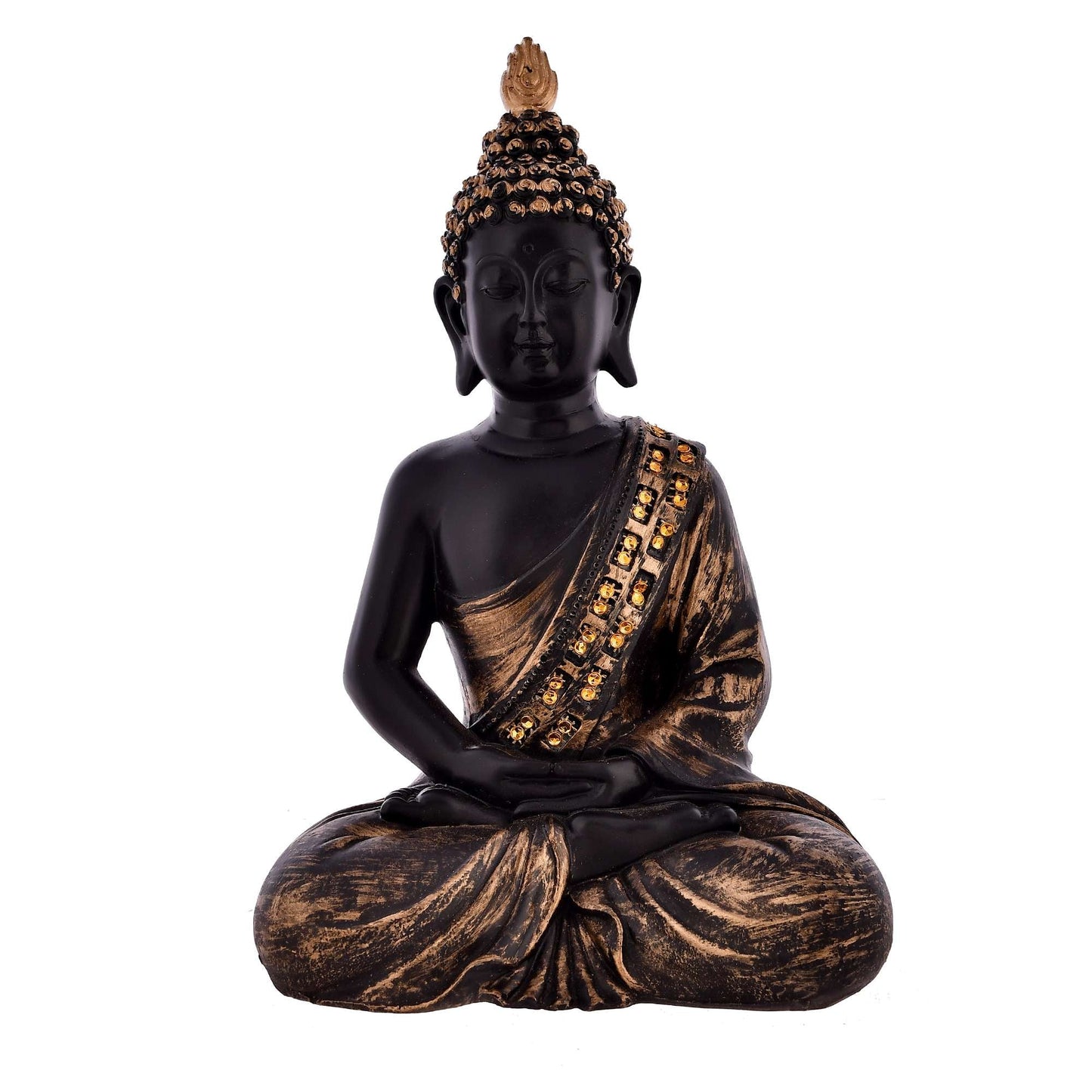 Polyresin Meditating Lord Buddha Figurine | Multicolor Showpiece