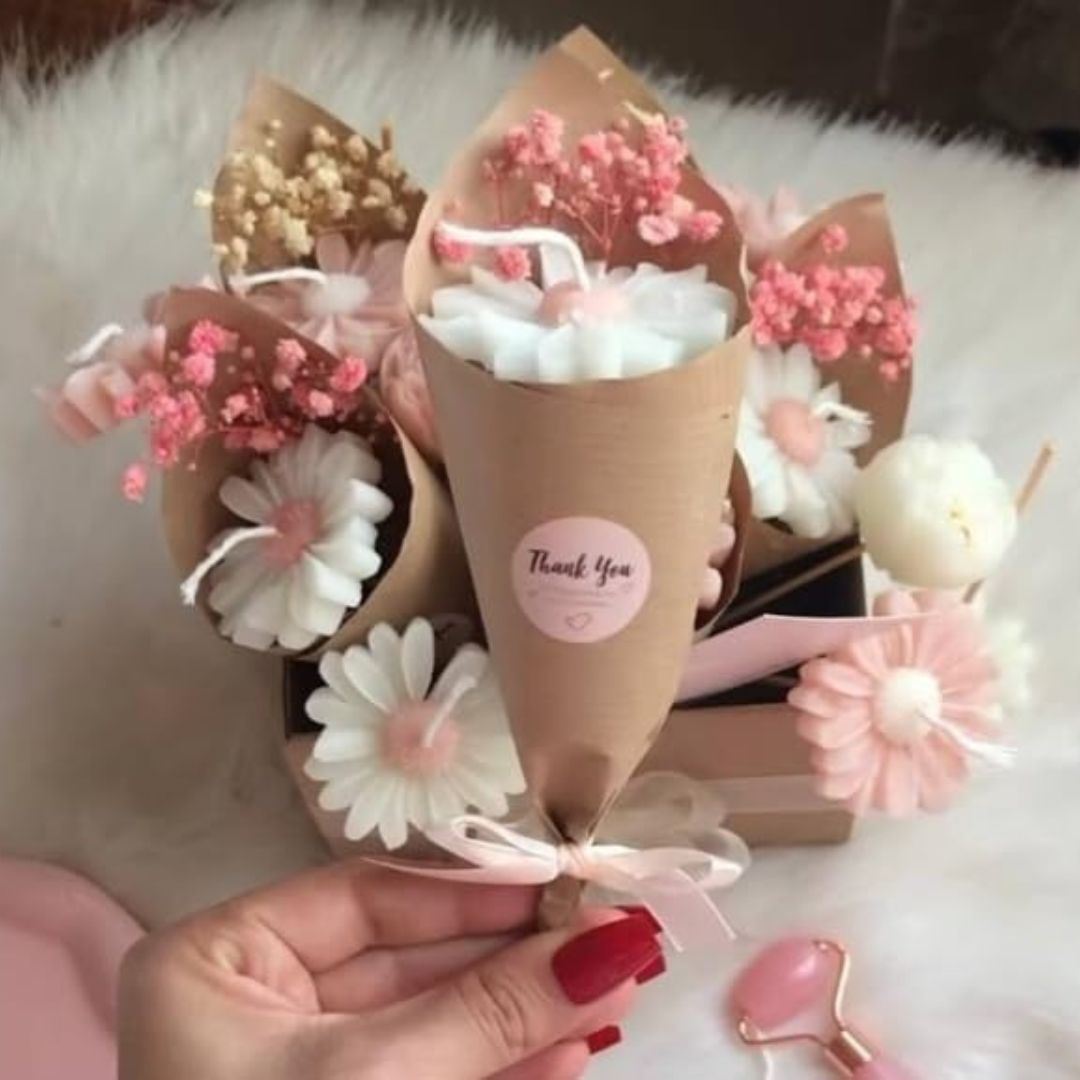 Valentine Day Candle Bouquet Best Valentine Gift For Girlfriend