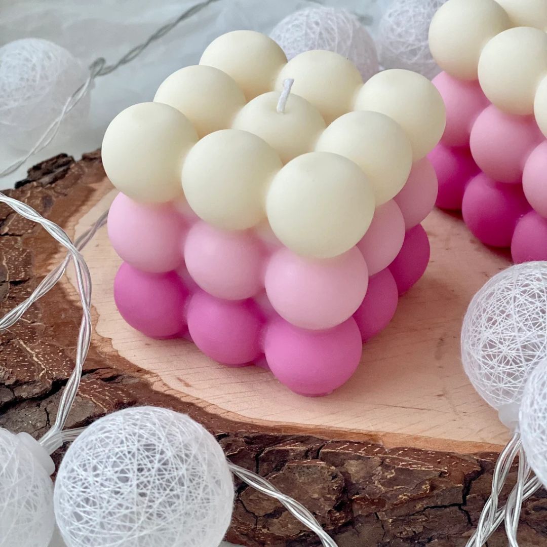 Triple Colored Bubble Candle Best Valentine Gift For Girlfriend