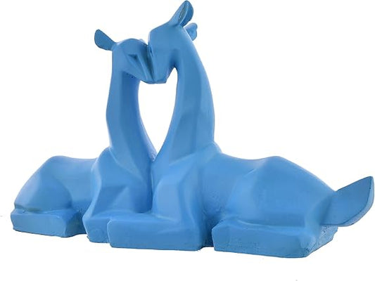 Lovely Sitting Deer Pain Antique Finish Sculpture for Home Decor