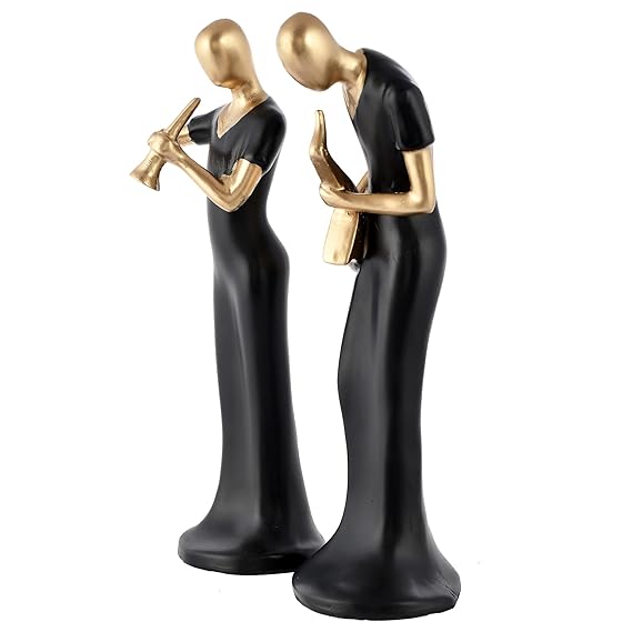 Elegant Lady Musician Playing Saxophone & Clarinet | for Living Room