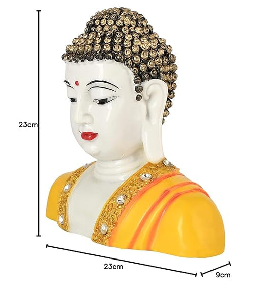 Half Face Buddha Statue Home Decor Living Room Idol Figurine Gift