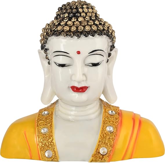 Half Face Buddha Statue Home Decor Living Room Idol Figurine Gift
