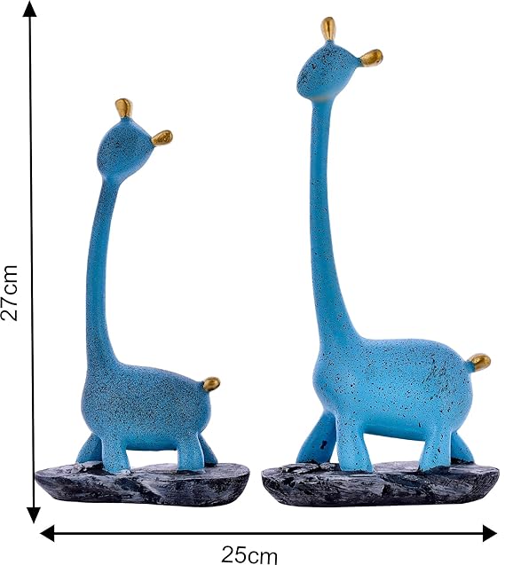Giraffe Pair Antique Finish Showpiece for Home Decor | Gifting | Living Room
