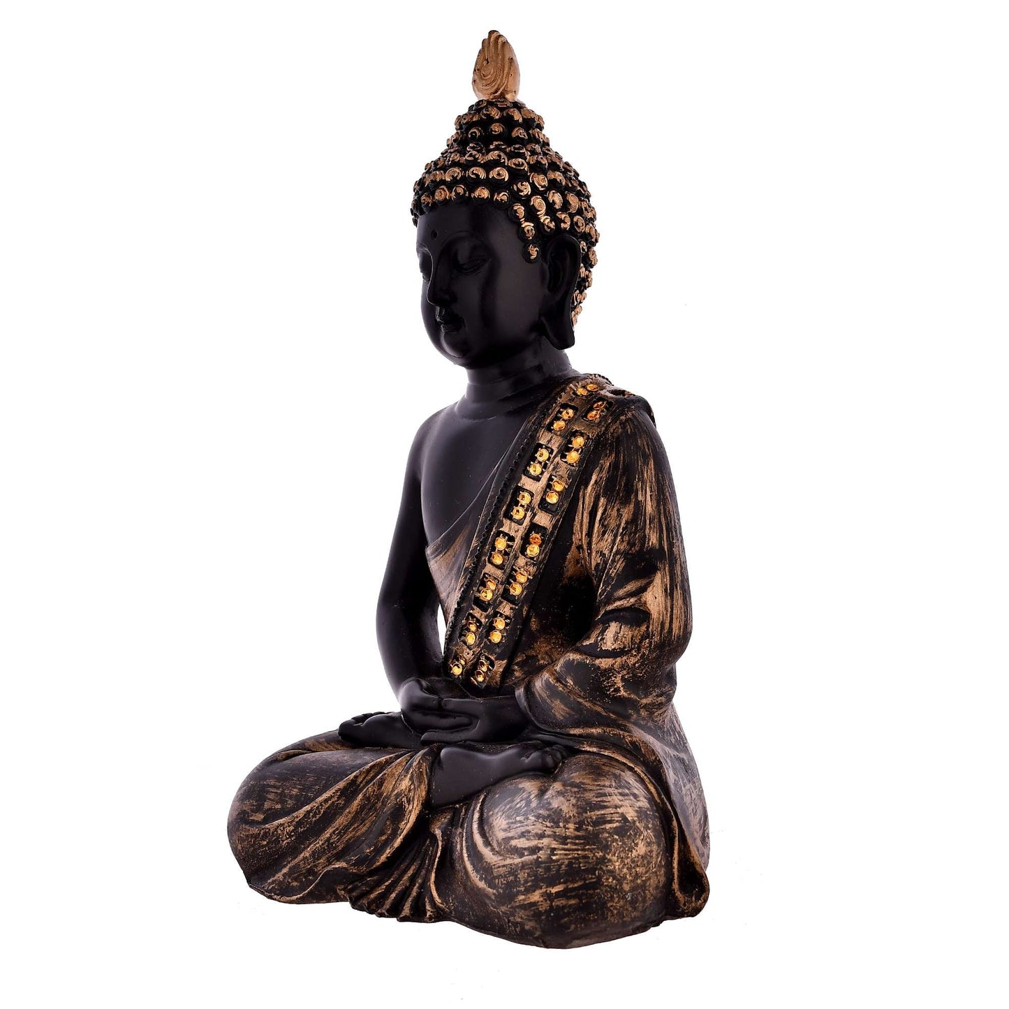Polyresin Meditating Lord Buddha Figurine | Multicolor Showpiece