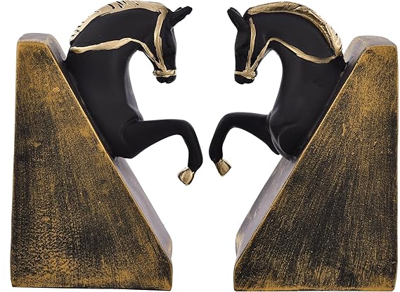 Horse Face Book Holder Statue for Home Decor Living Room