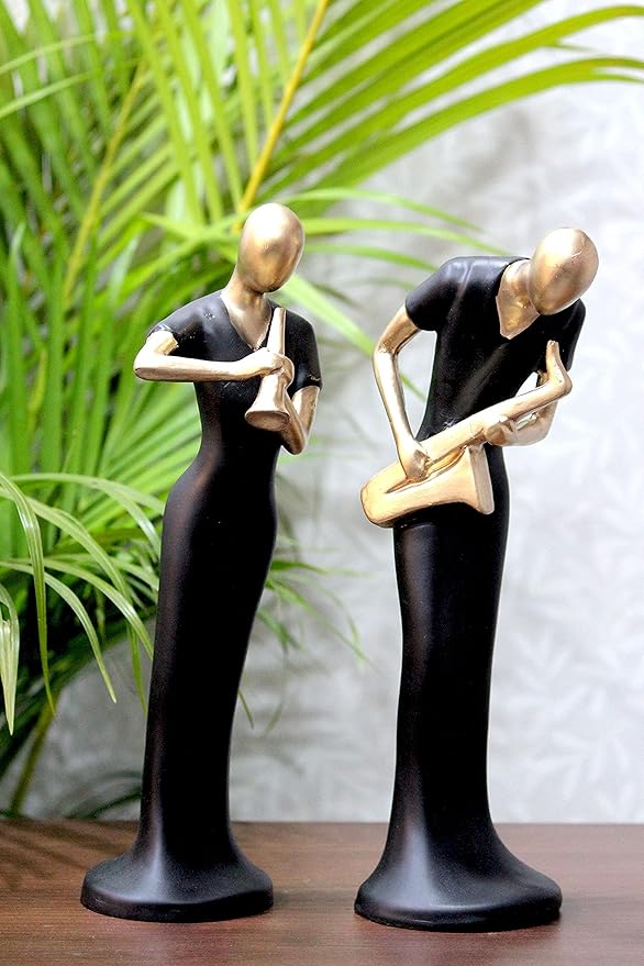Elegant Lady Musician Playing Saxophone & Clarinet | for Living Room