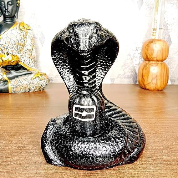 Handcrafted Snake Shiva Backflow Incense Holder with 10 Cones