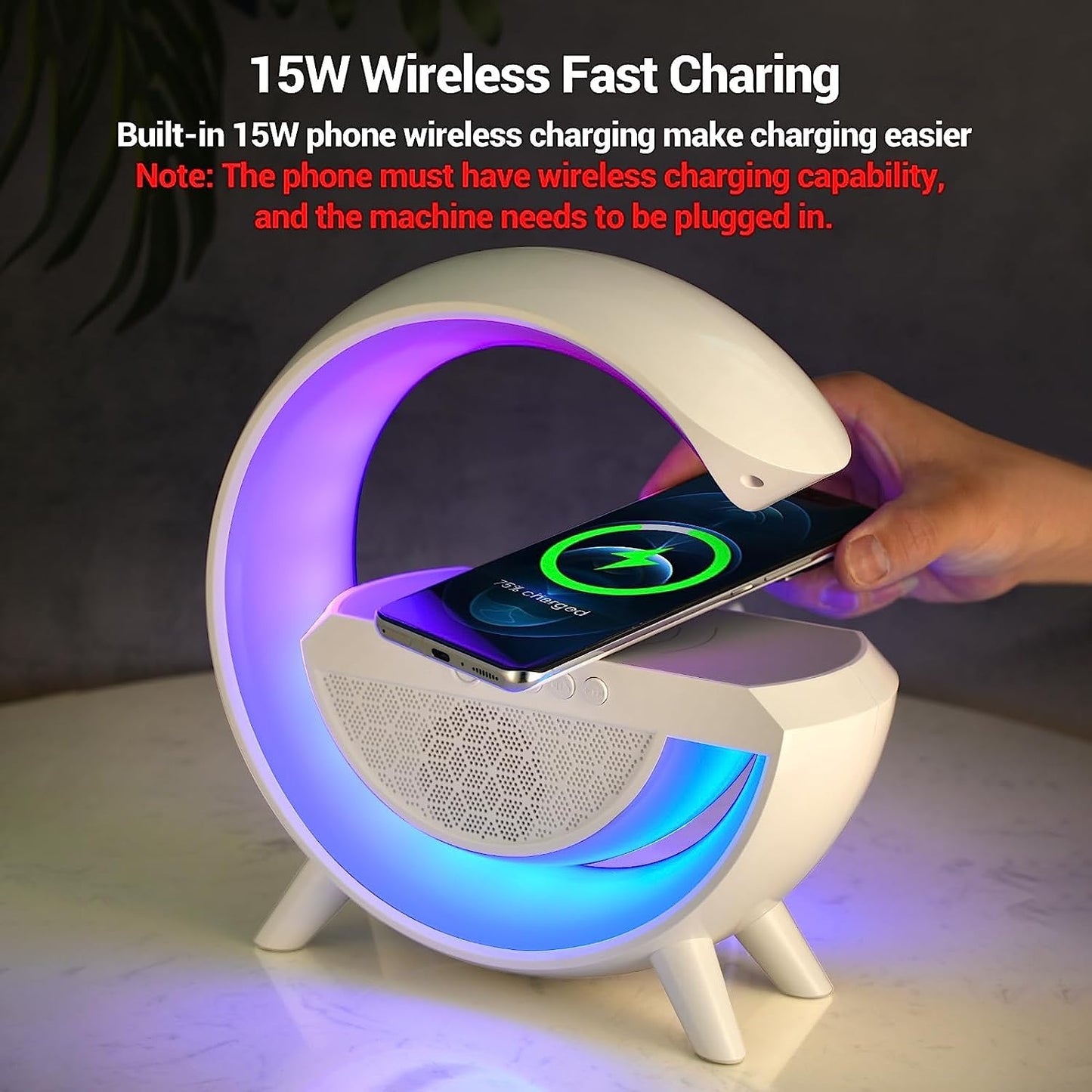 Led Night Lamp With Bluetooth Speaker