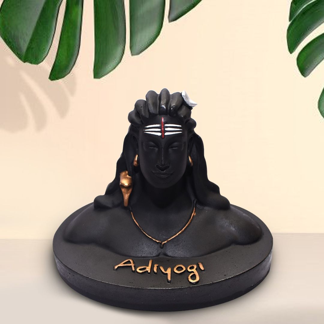 Adiyogi Shiva Statue for Car Dashboard Pooja Gift Mahadev Murti
