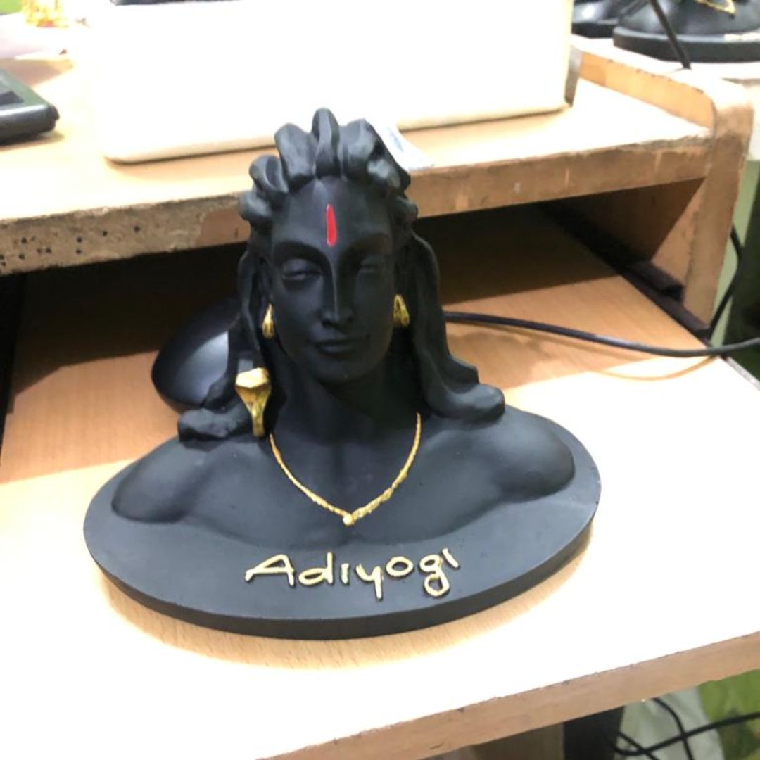Adiyogi Shiva Statue for Car Dashboard Pooja Gift Mahadev Murti