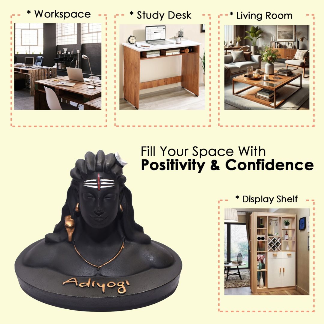 Adiyogi Shiva Statue for Car Dashboard Pooja Gift Mahadev Murti