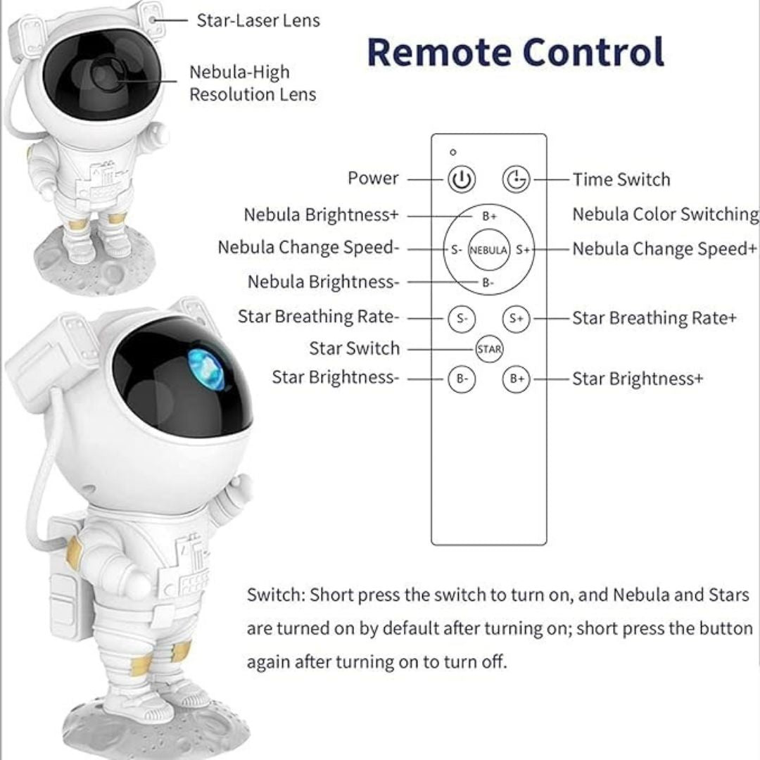 Astronaut Projection Lamp Space Night Light Kids Room Decor