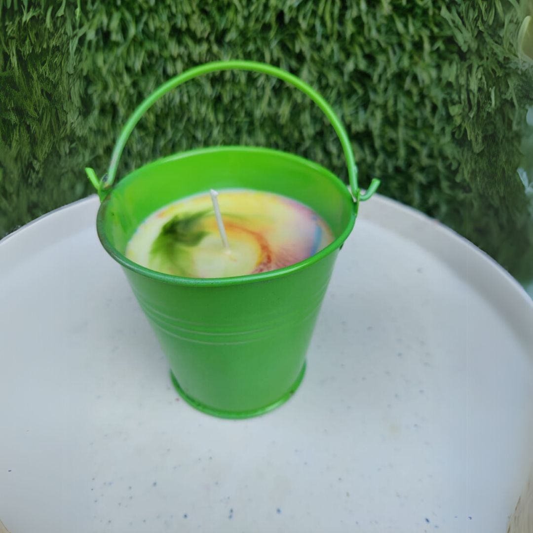 Color Pop Balti Candle Vibrant Bucket-Shaped Decor