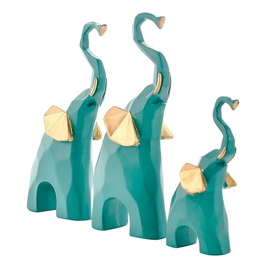 Handcrafted Multicolor Elephant Showpiece | Elegant Home & Office Decor for Living Room