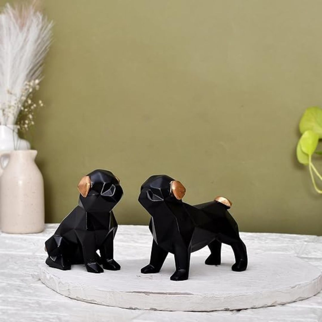 Elegant Dog Pair Showpiece for Home Decor Gift