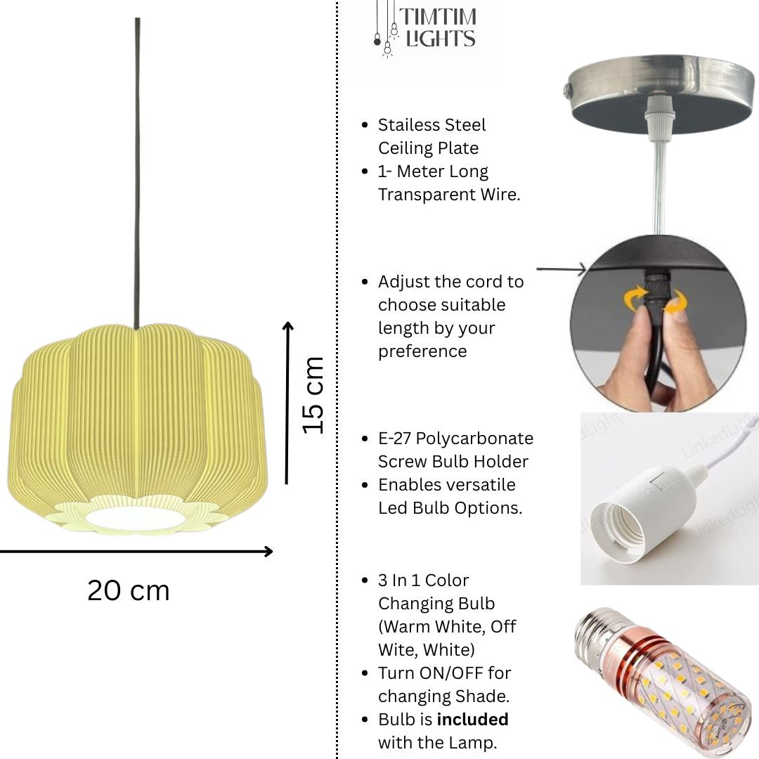 Flora Bloom Pendant White Lamp for Home Decoration