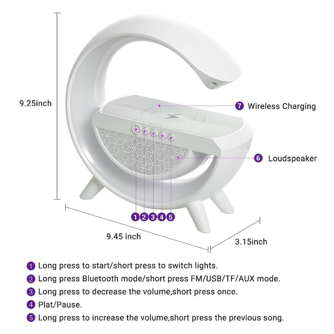 G Lamp with Speaker & Wireless Charger 3-in-1 Gadget