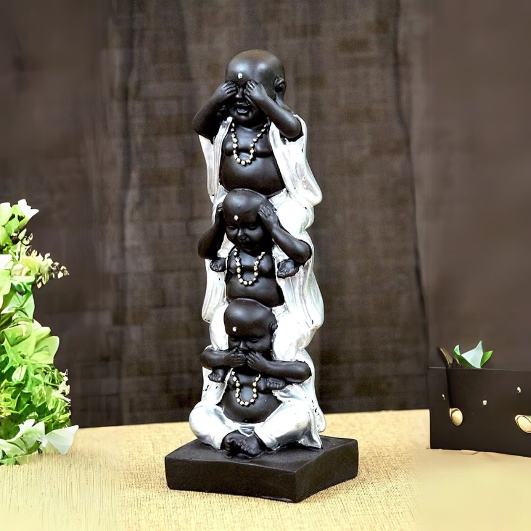 Handcrafted Antique Finish Laughing Buddha Decorative Figurine