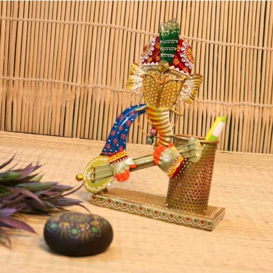 Iron Ganesh Pen Stand – For Mandir & Study Table