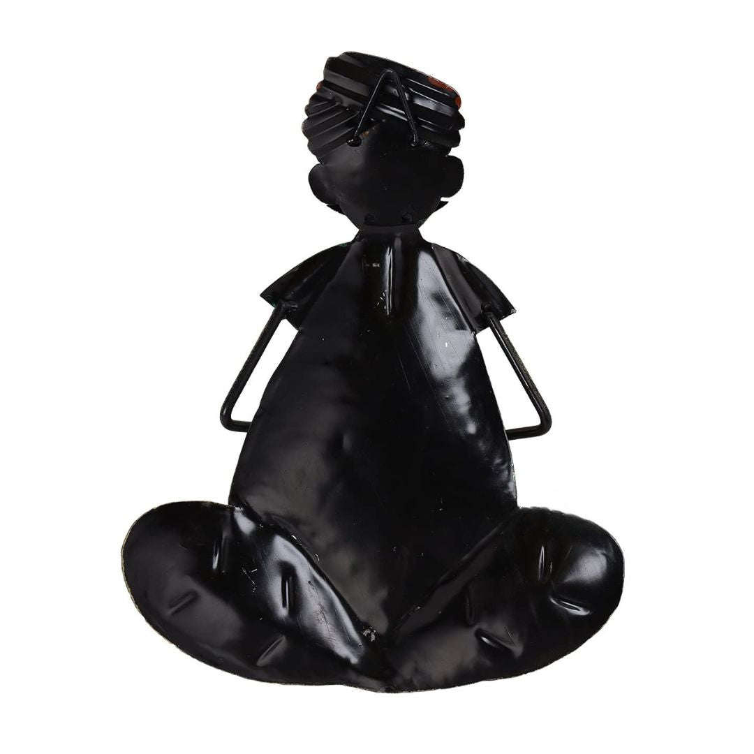 Iron Painted Wall Musical Man Set of 3 for Home Decor