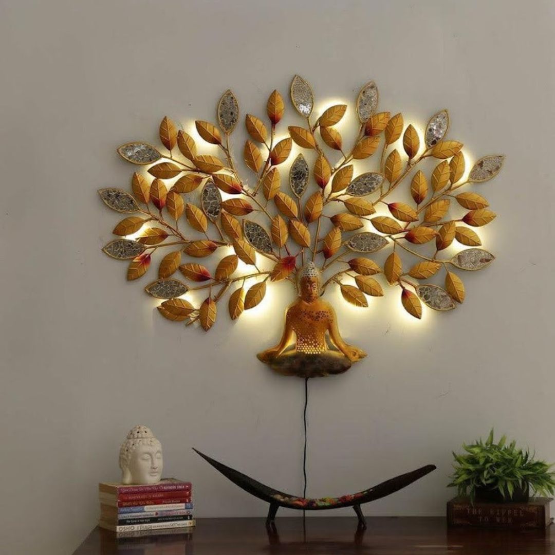 LED Buddha Tree Wall Hanging Decor for Home & Office