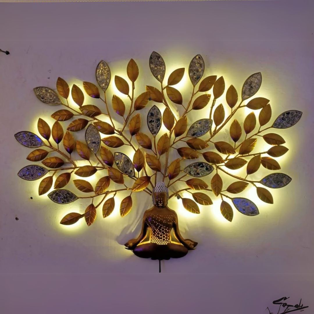 LED Buddha Tree Wall Hanging Decor for Home & Office