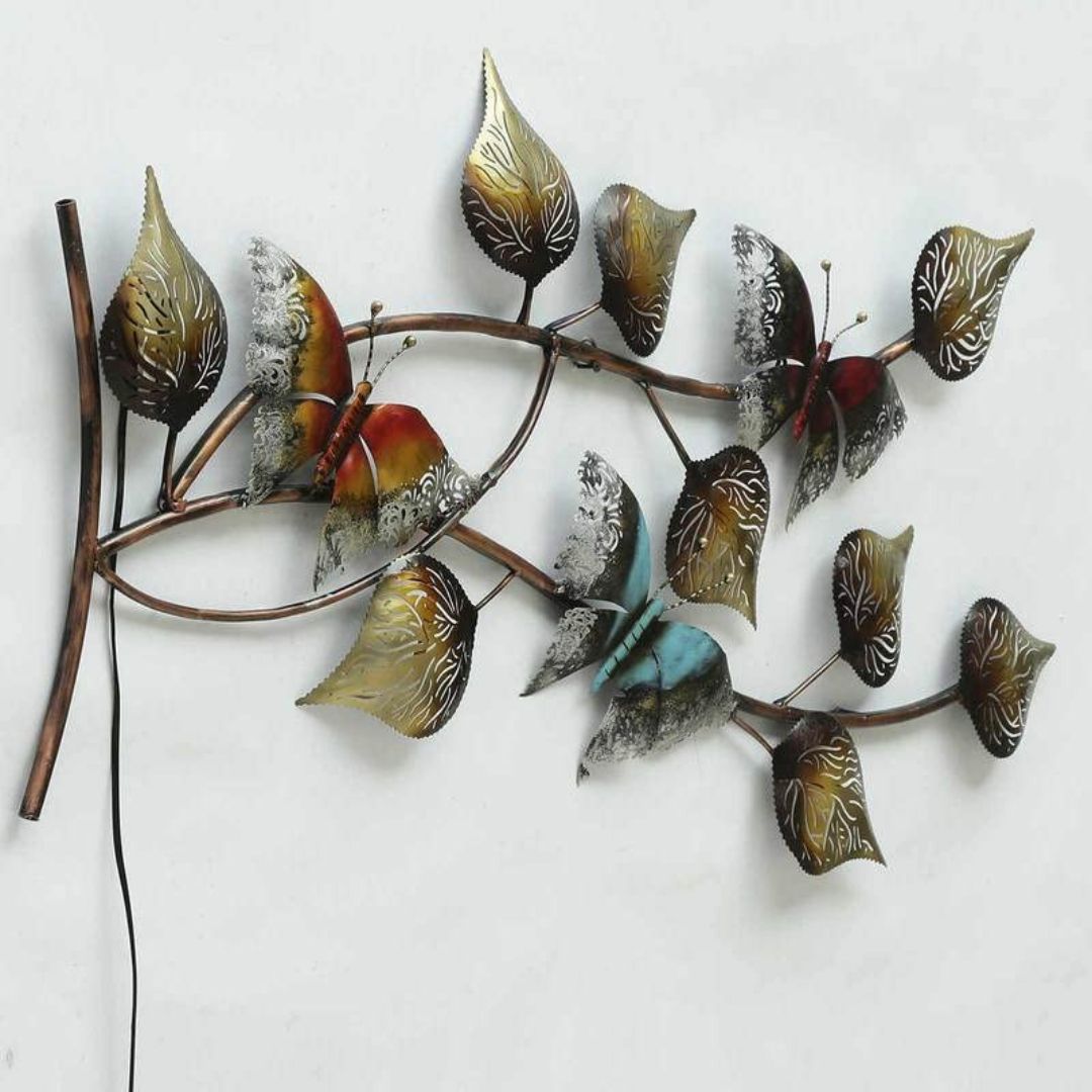 LED Butterfly Metal Wall Art for Home, Office & Gifting