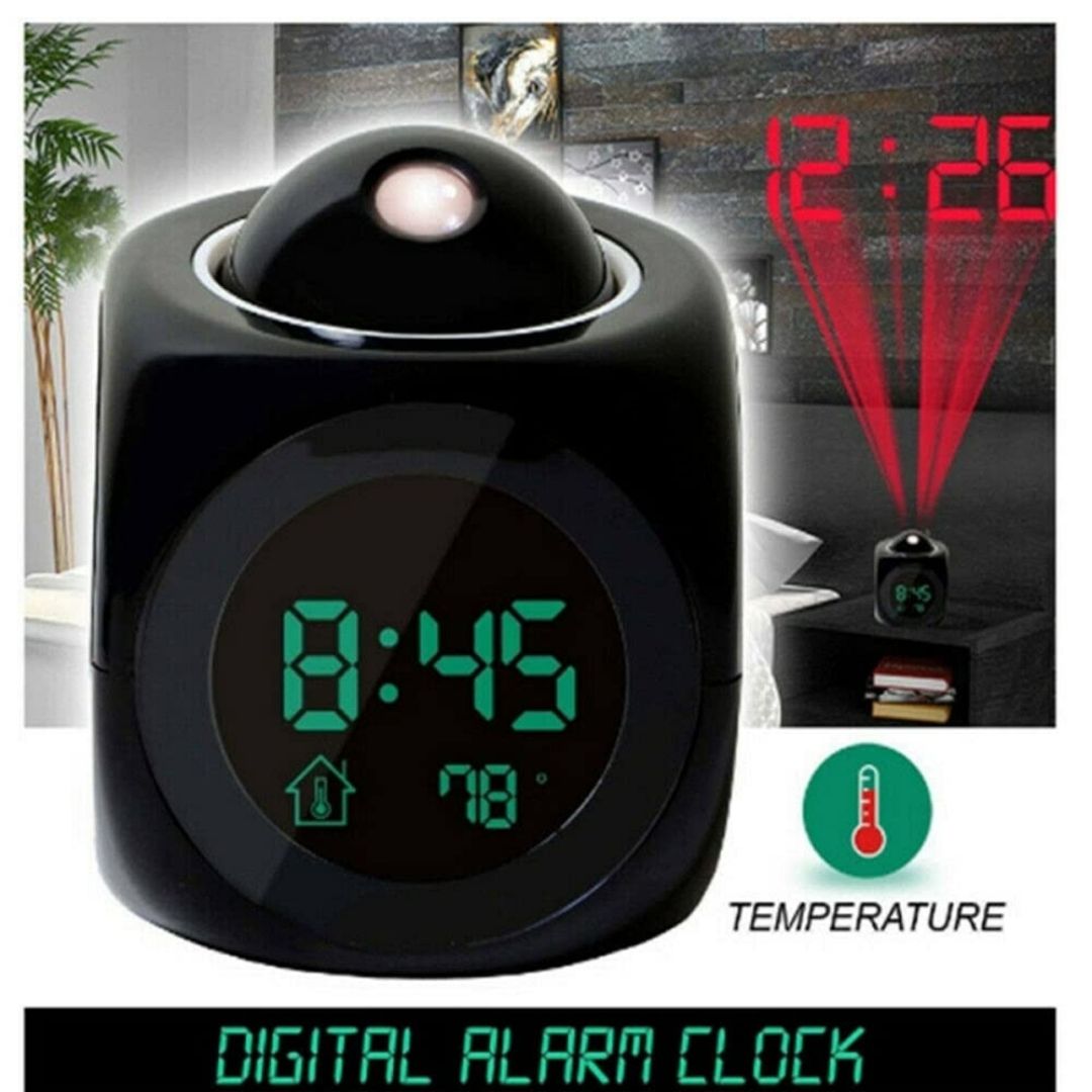 LED Projector Clock Digital Alarm with Time Projection