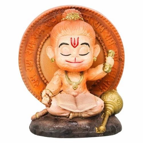 Meditating Bal Hanuman Idol for Car Dashboard Statue
